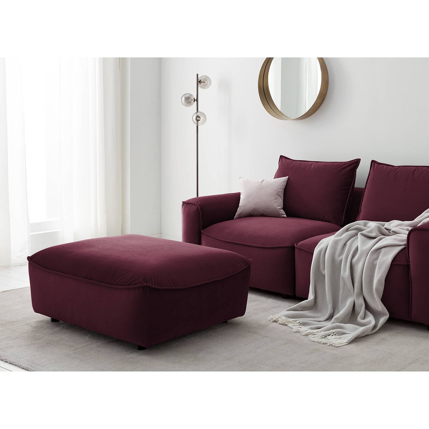 Repose-pieds capitonné Buckley