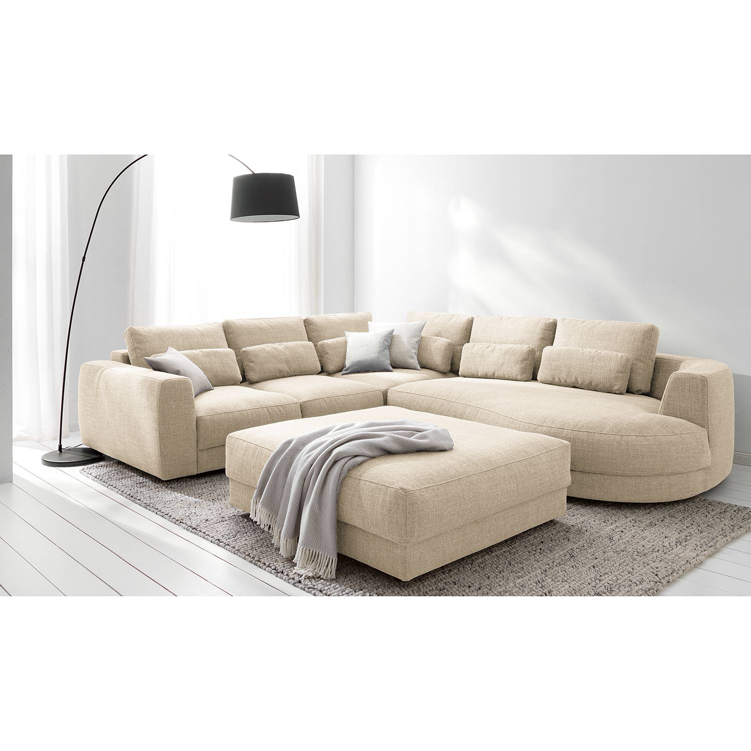 Repose-pieds capitonné Willows