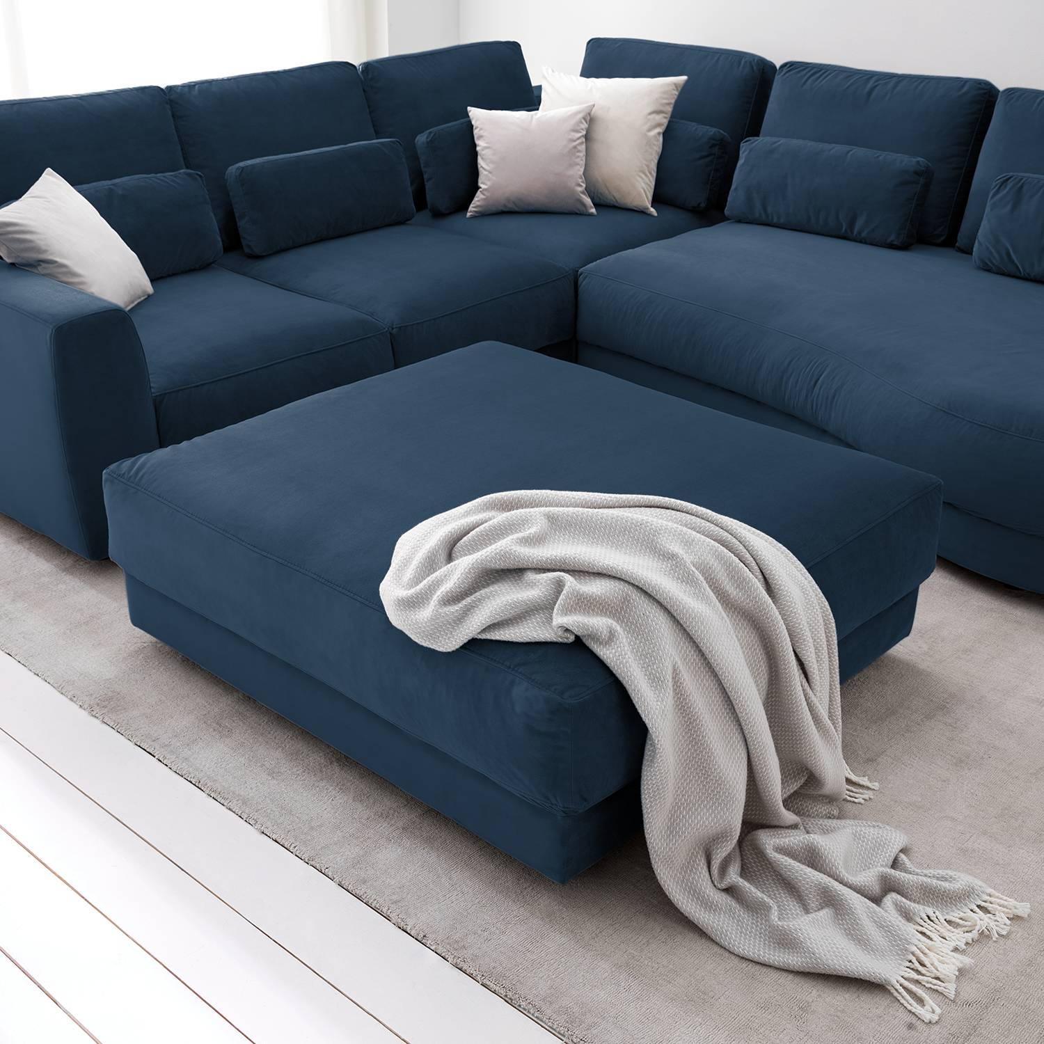 Repose-pieds capitonné Willows