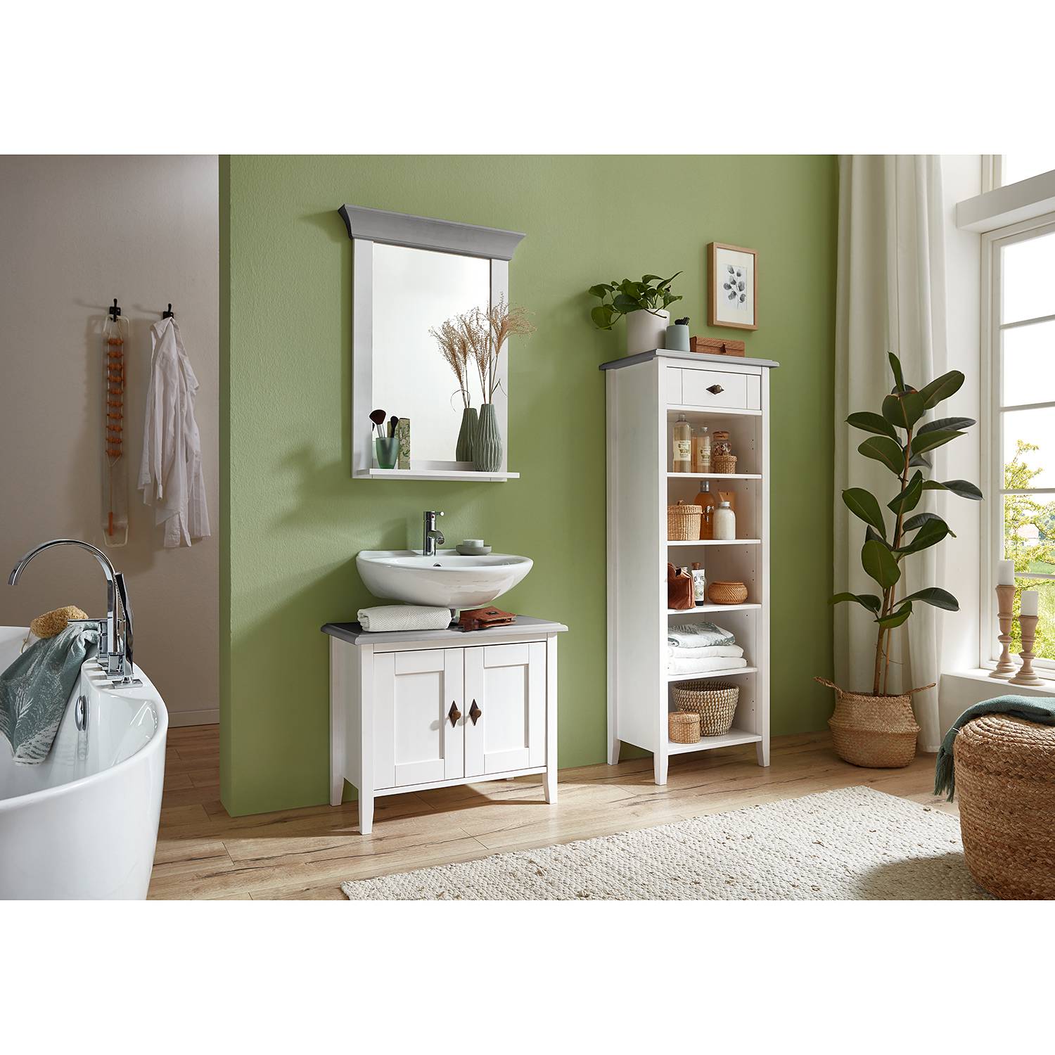 home24 Badezimmerset Bergen I (3-teilig)
