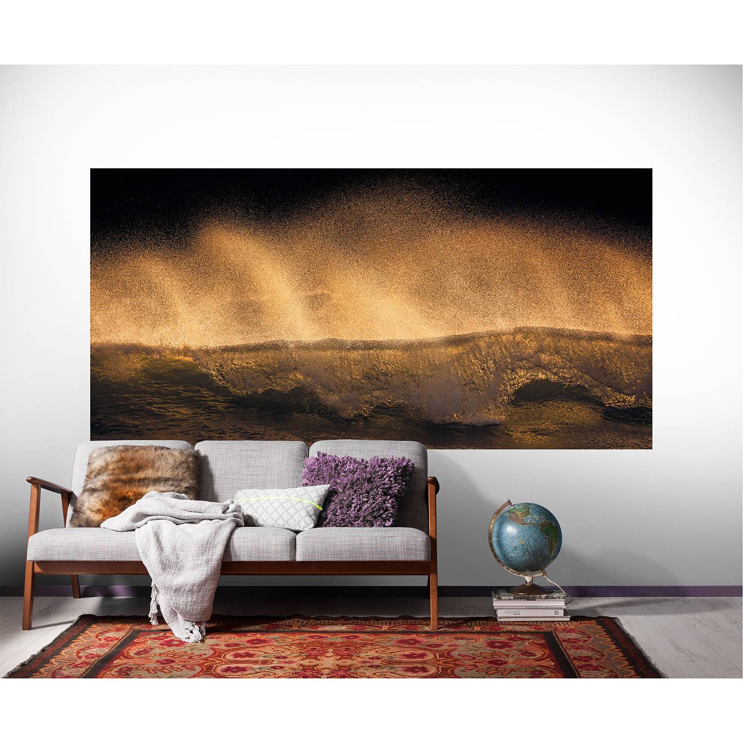 Papier peint intissé Golden Wave