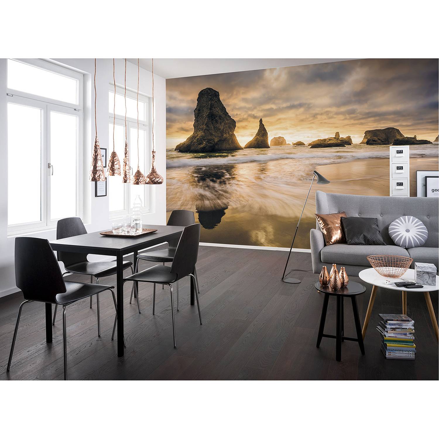 Papier peint intissé Golden Stacks