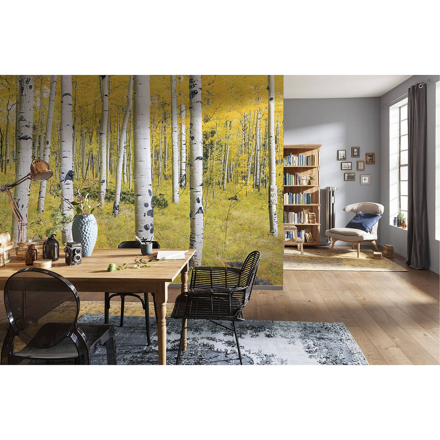 Papier peint intissé Orange Forest