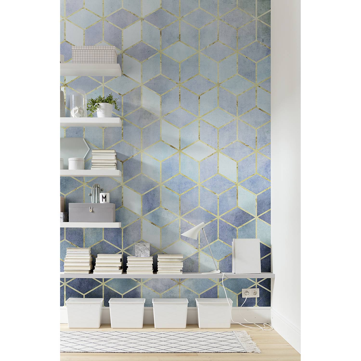 Papier peint intissé Mosaik Azzuro