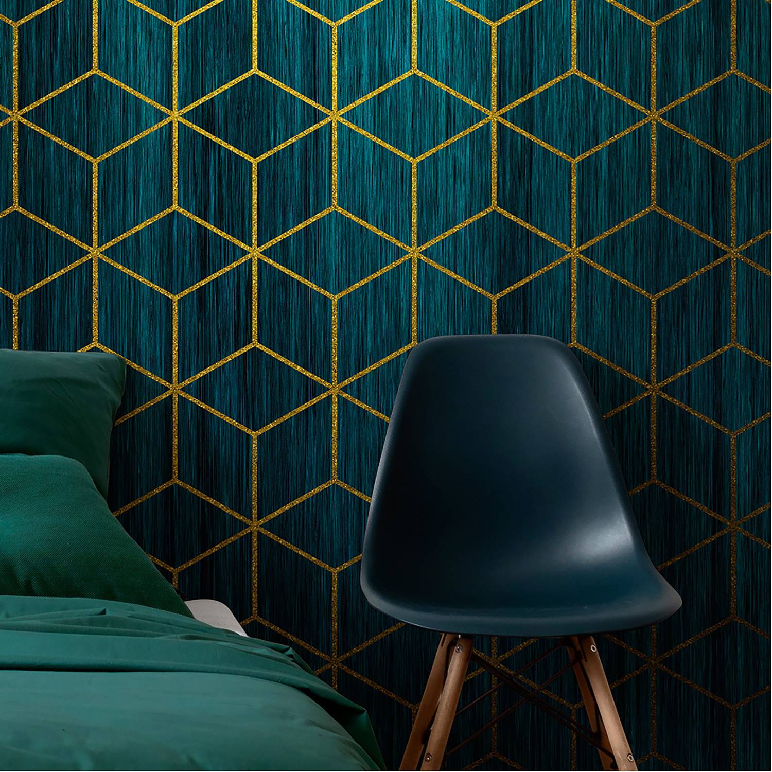 Papier peint intissé Mystique Vert