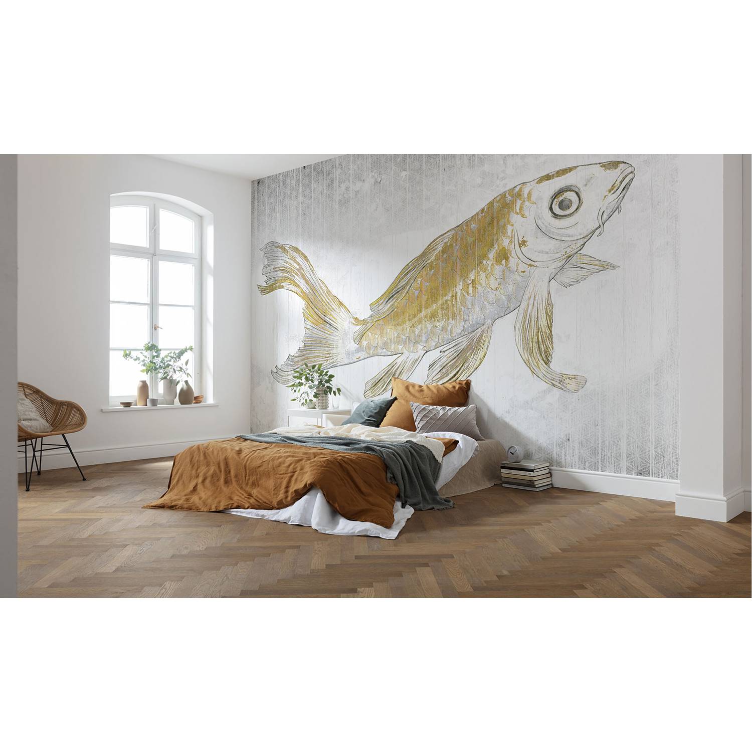 Papier peint intissé Golden Koi