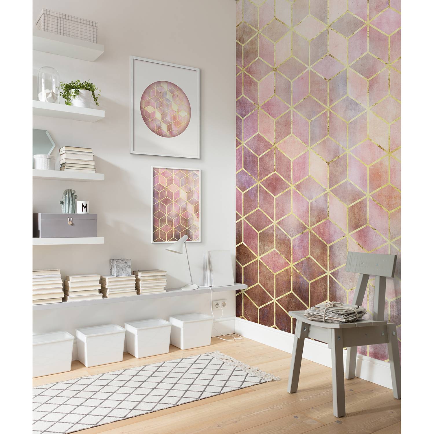 Papier peint intissé Mosaik Rosso