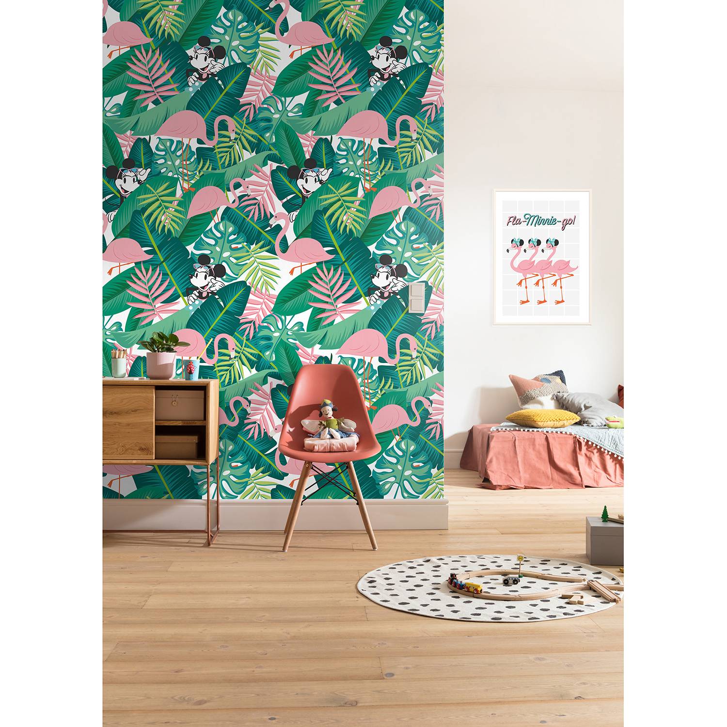 Papier peint intissé Minnie Tropical