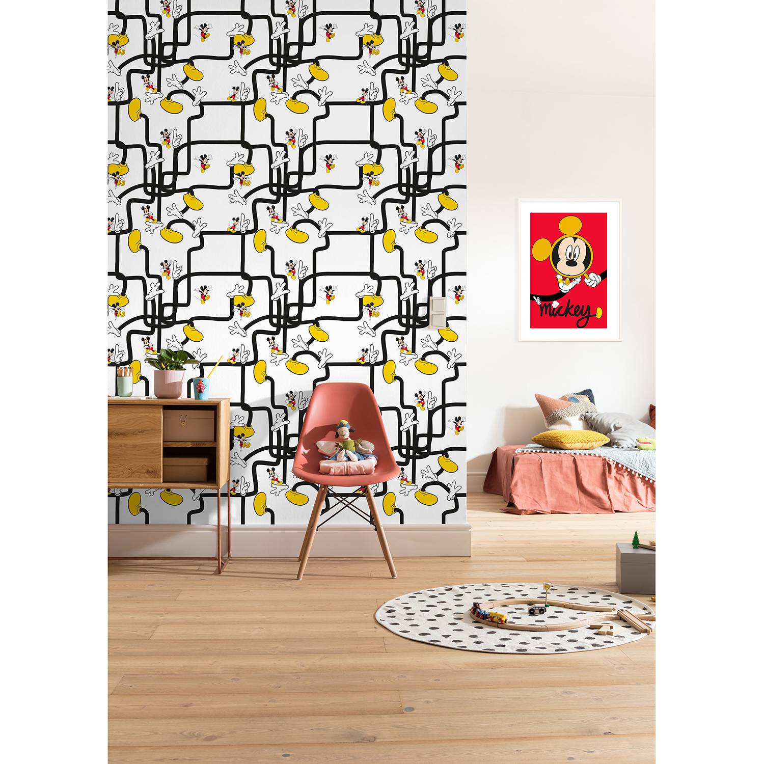 Papier peint Mickey Mouse Foot Labyrinth