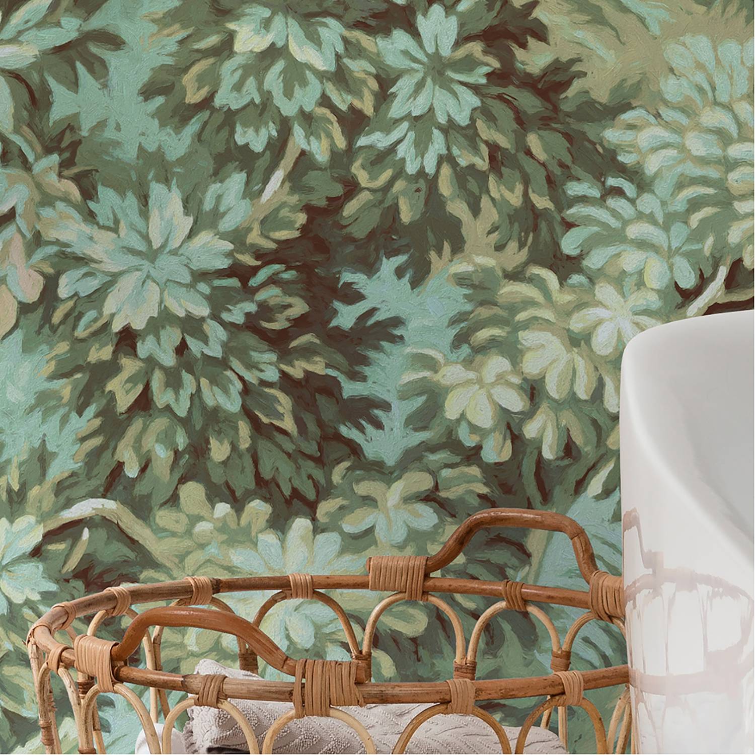 Papier peint intissé Botanique Vert