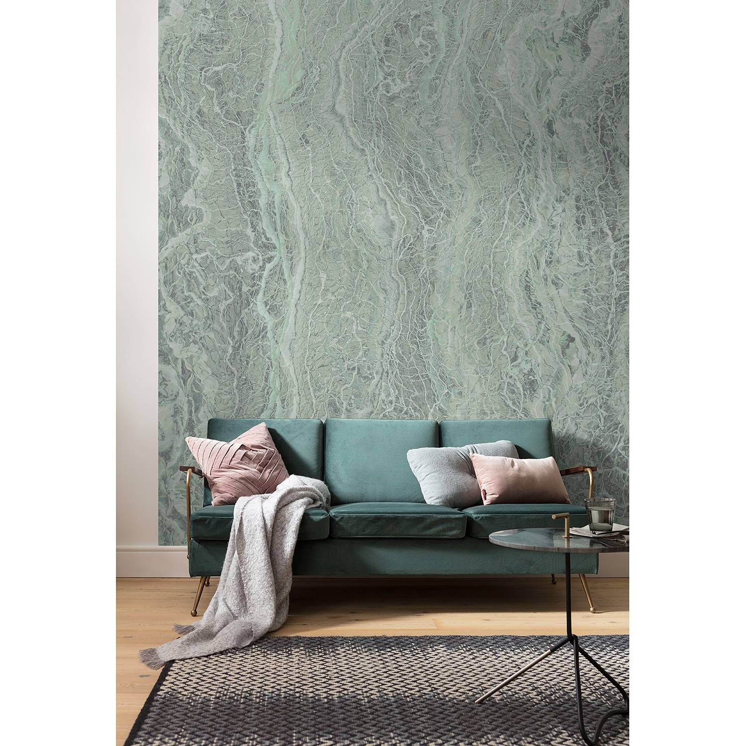 Papier peint intissé Marble Mint