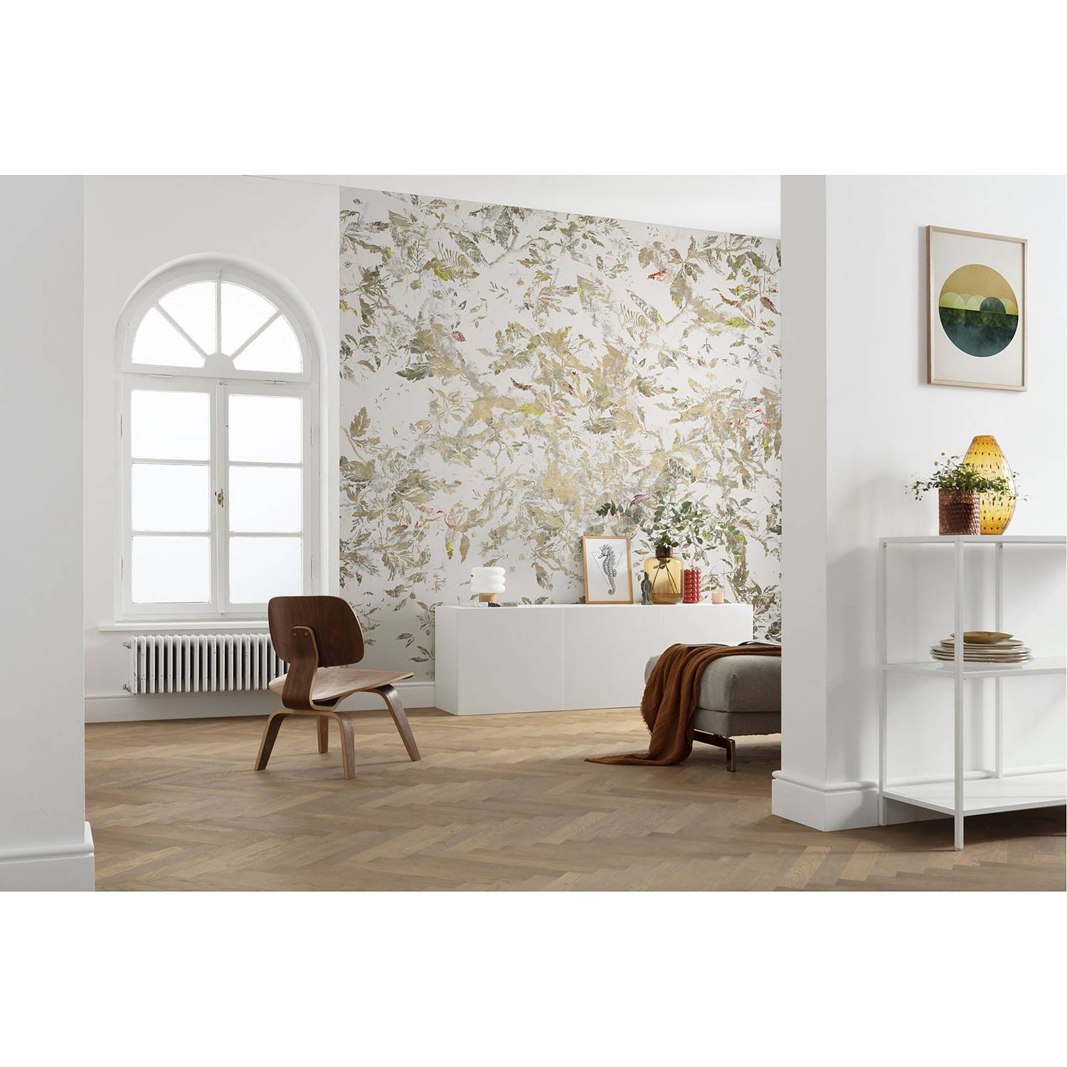 Papier peint intissé Golden Feathers