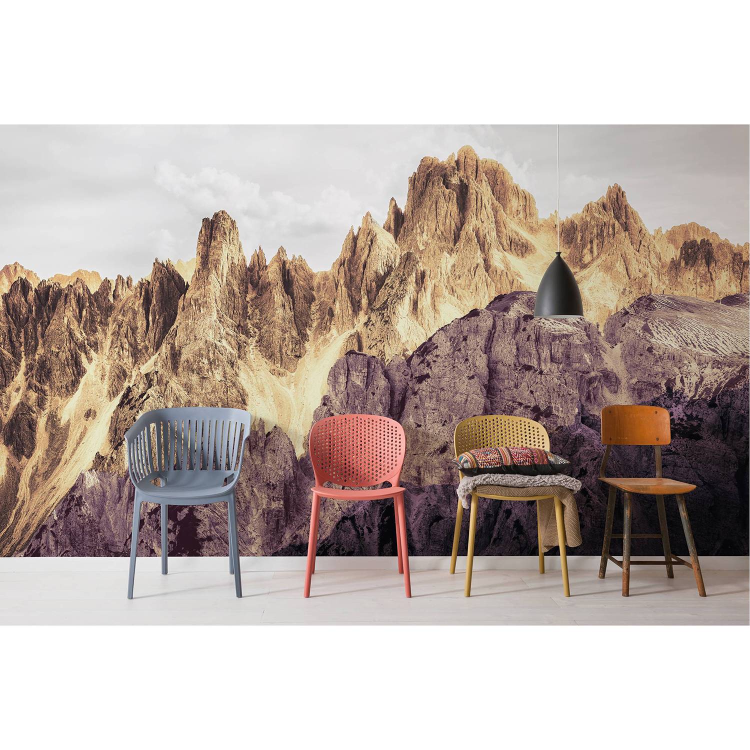 Papier peint intissé Peaks Color