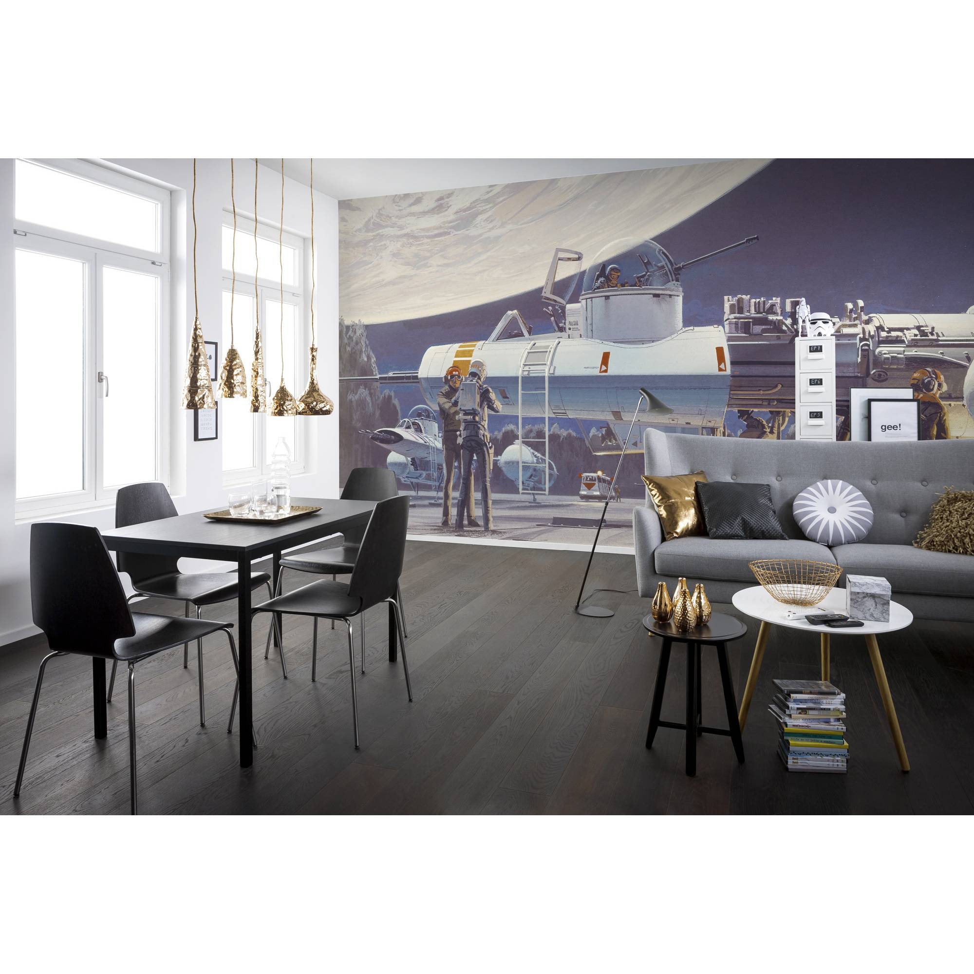 Papier peint Star Wars Yavin YWing