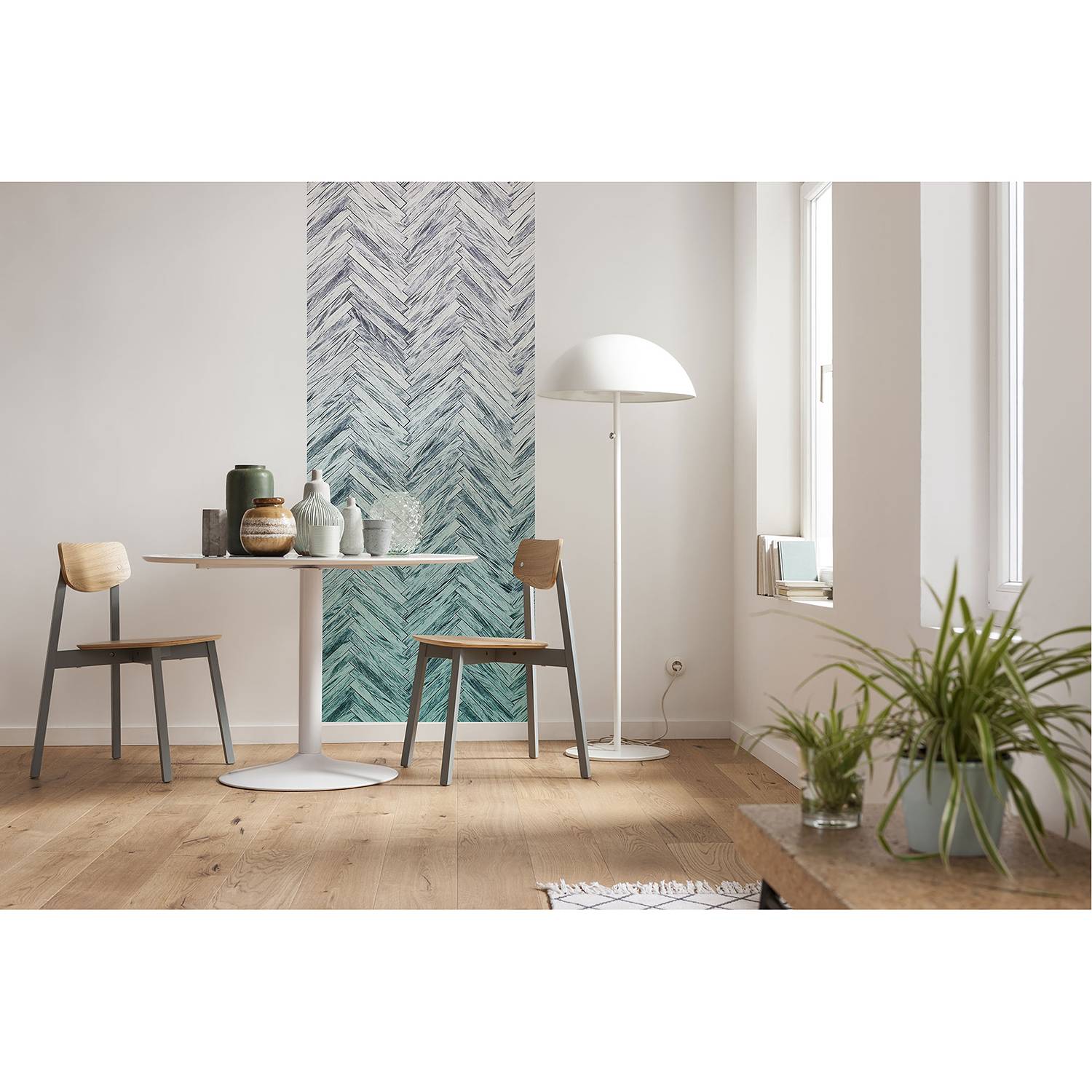 Home24 Fotobehang Herringbone Mint, Komar