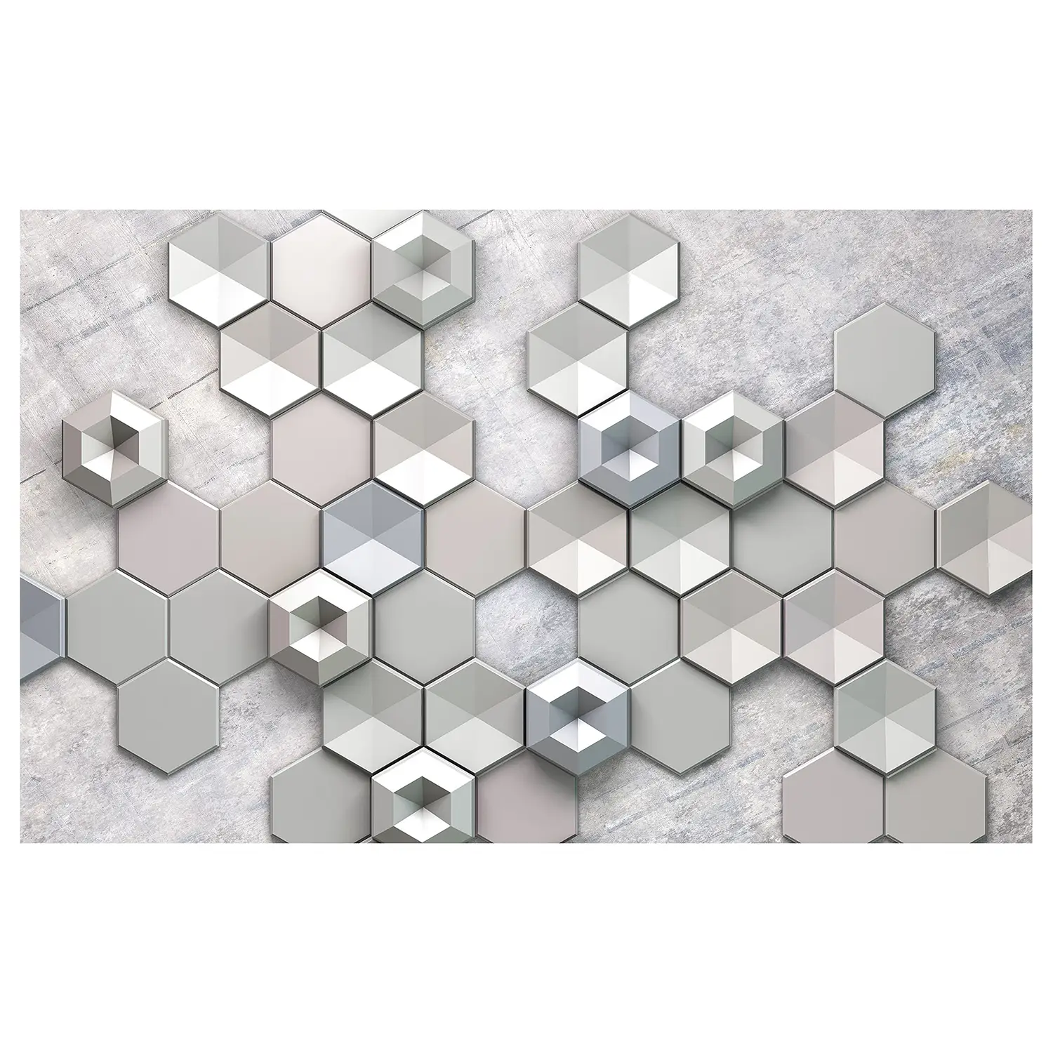 Hexagon Fototapete Vlies Concrete