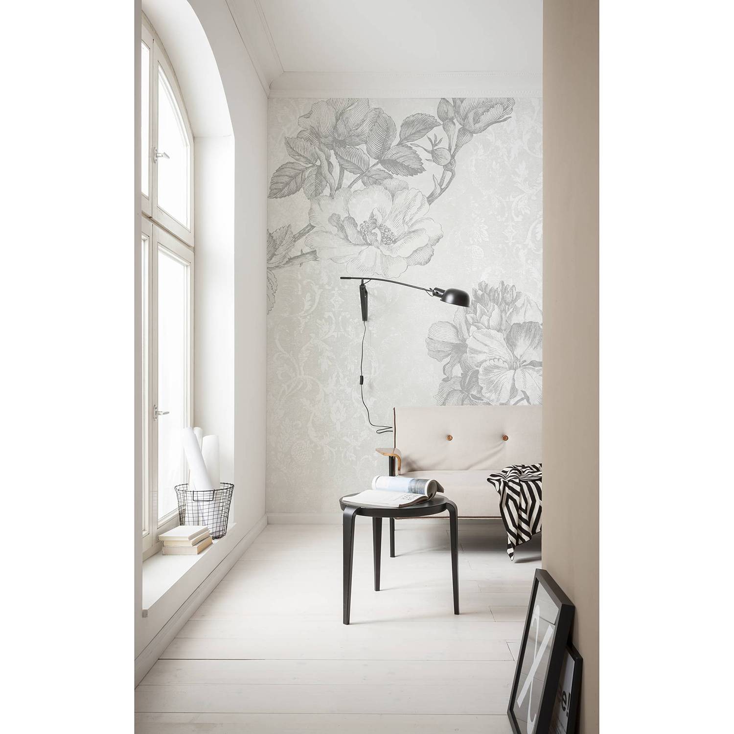 Papier peint intissé Baroque Grey