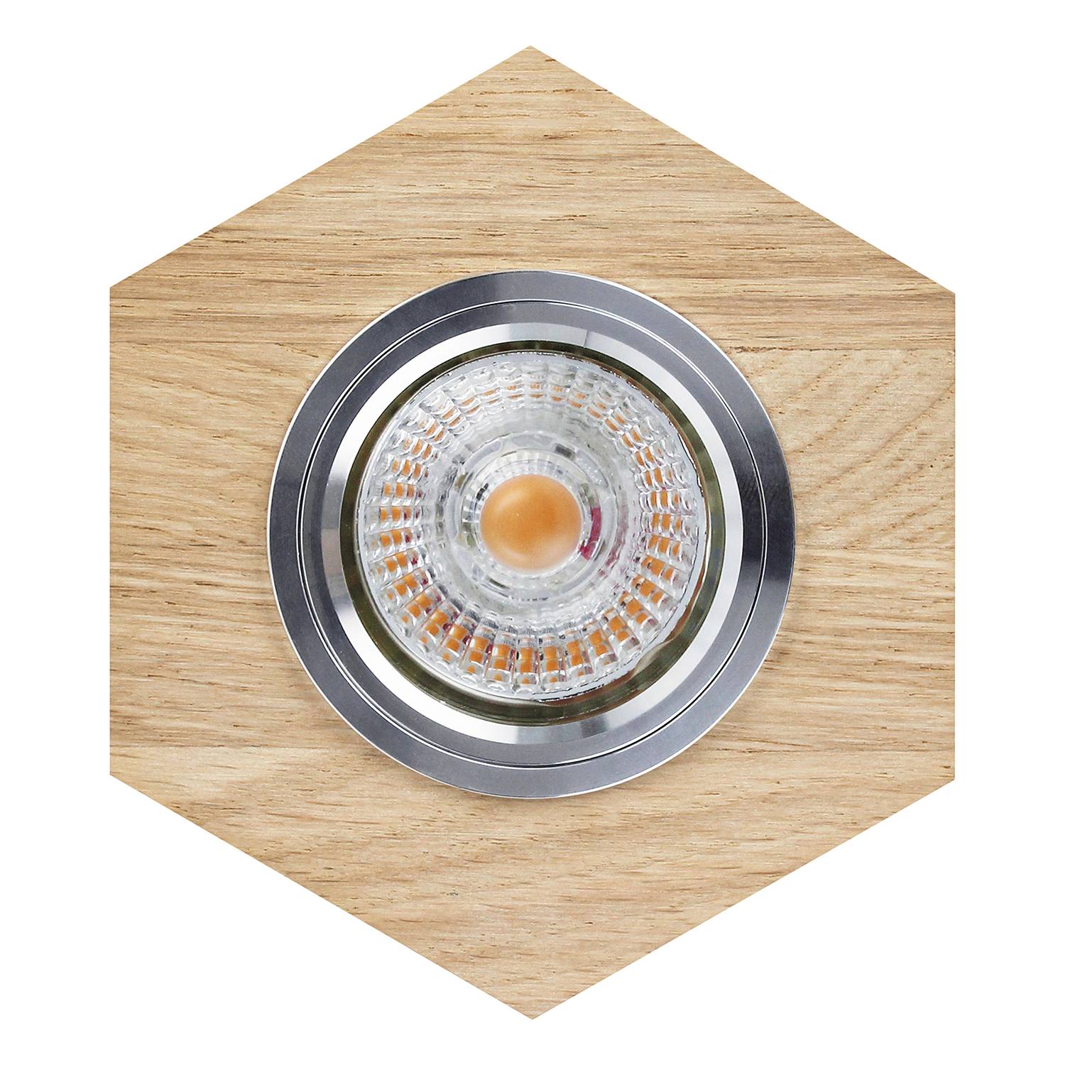 Home24 LED-plafondlamp Vitar Wood VII, Spot Light