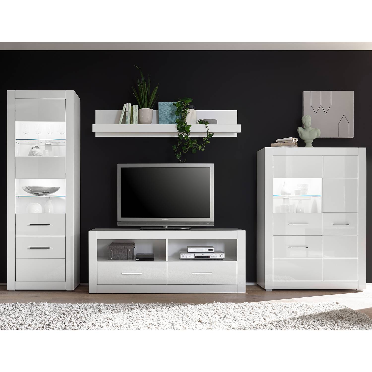 home24 Wohnwand Bricktown II (4-teilig)