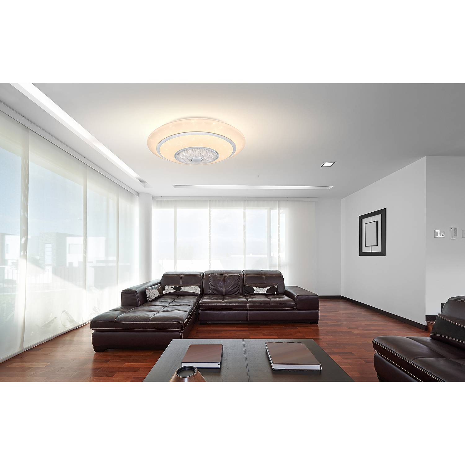 Home24 LED-plafondventilator Rosario I, Globo Lighting