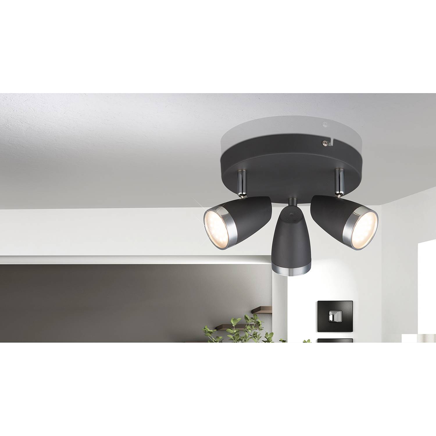 Home24 LED-plafondlamp Nero I, Globo Lighting