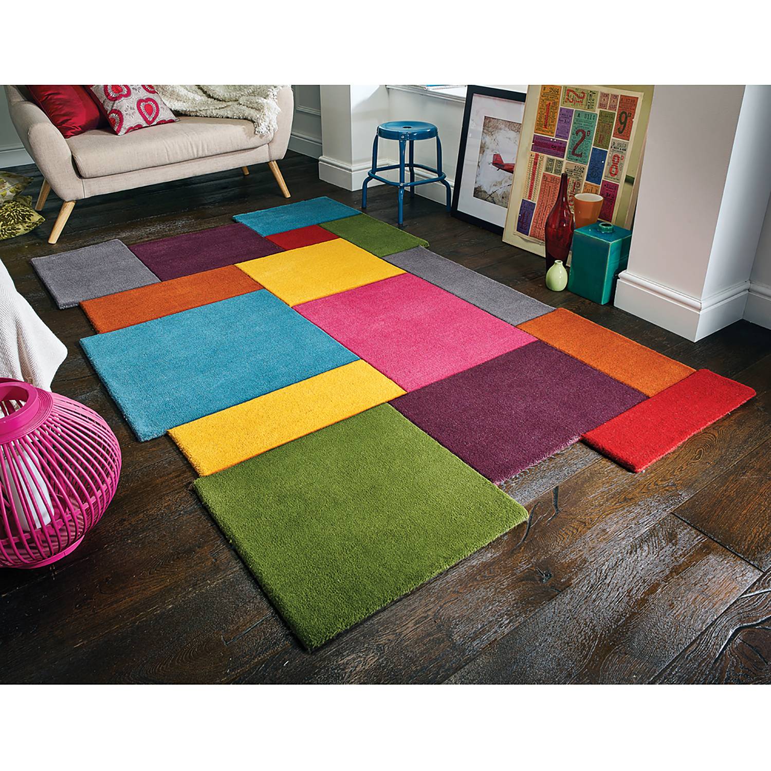 Image of Tapis en laine Collage 000000001000230120
