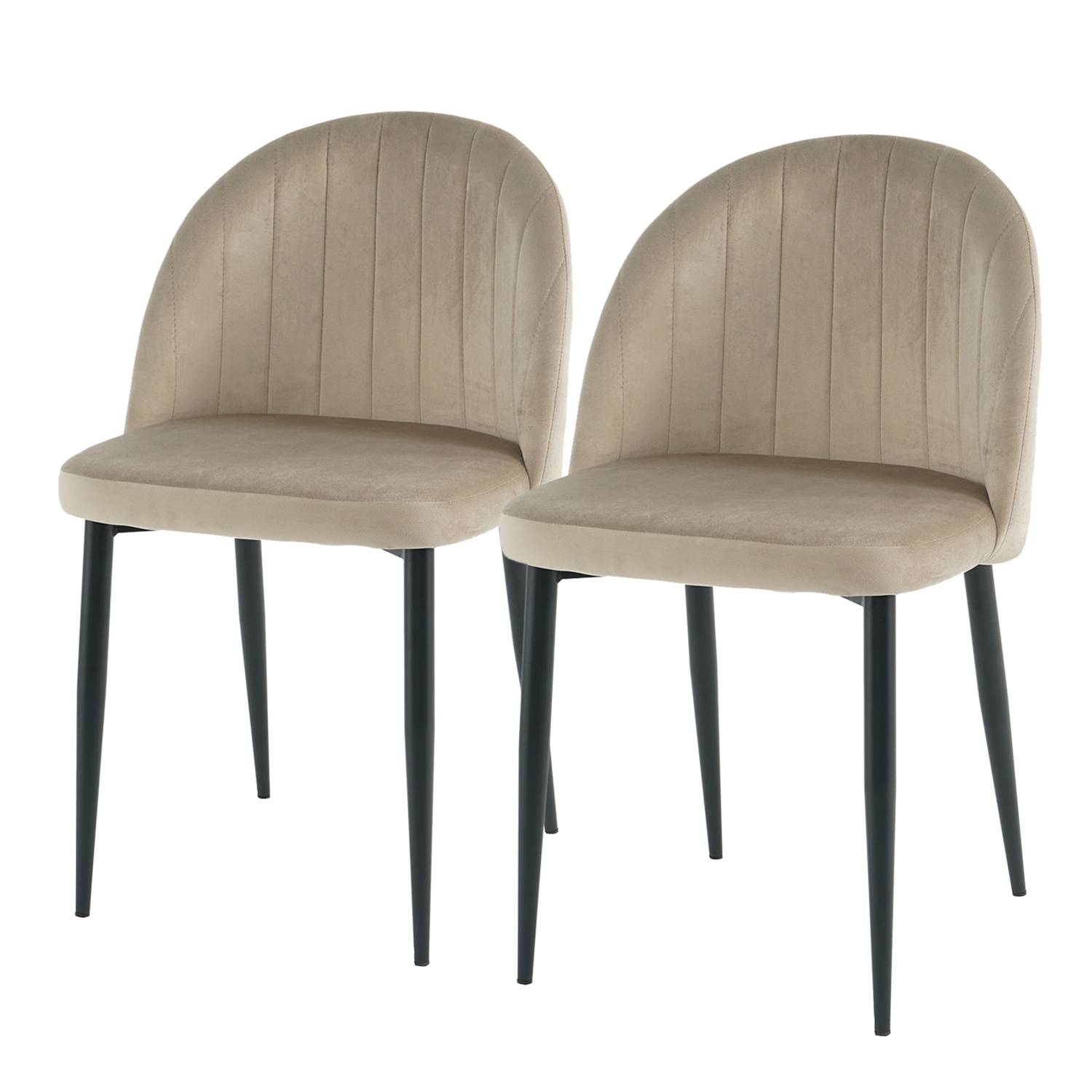 Chaises capitonnées Jacklin IV (2 élém.)