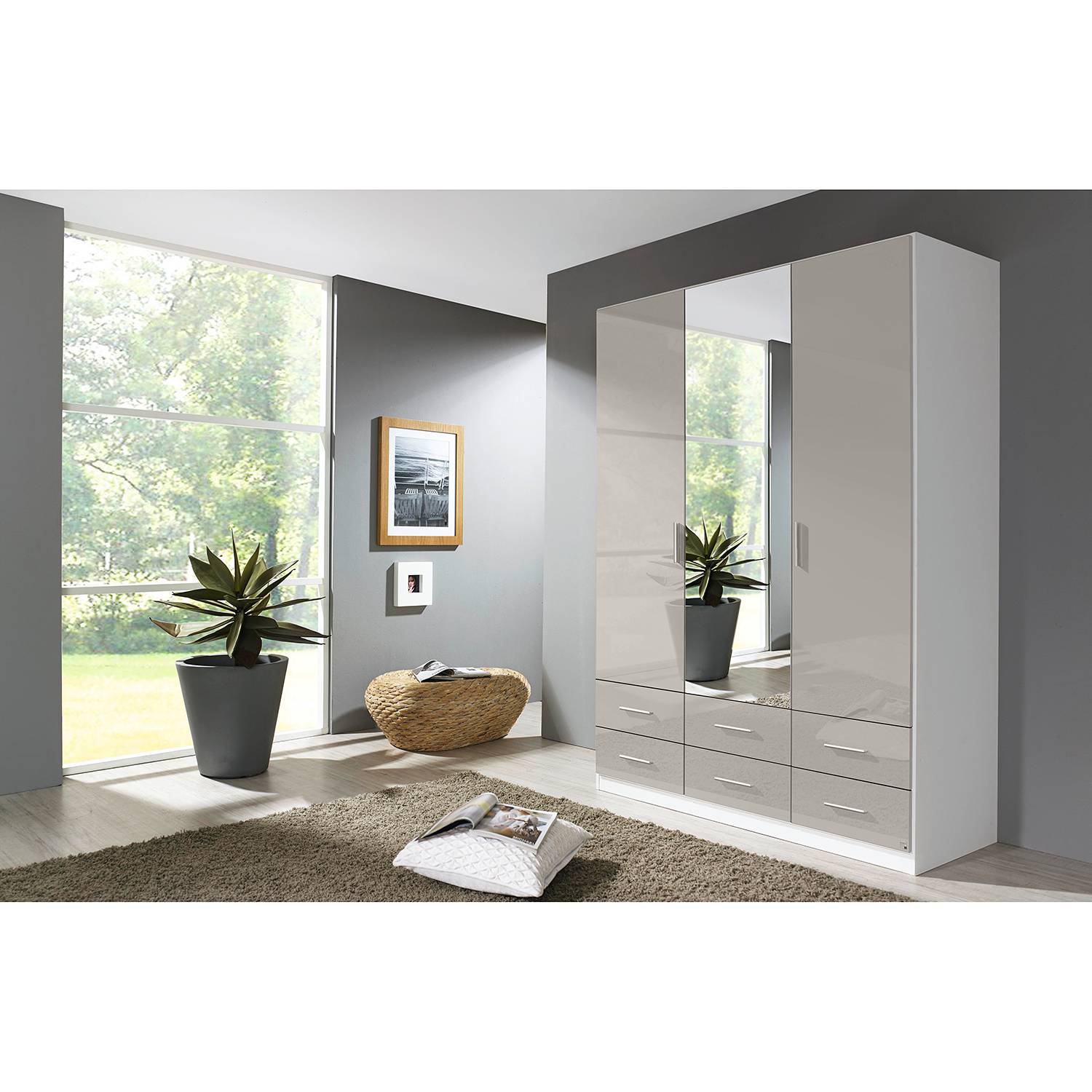home24 Drehtürenschrank Stuttgart II
