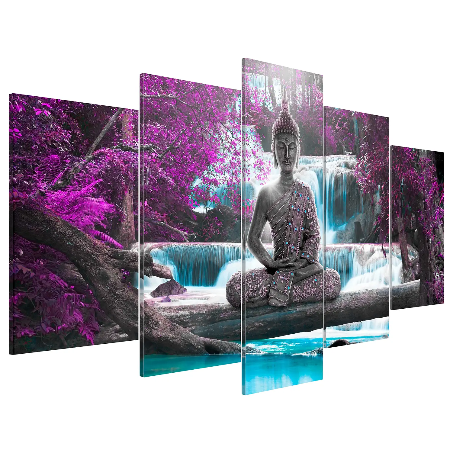 Buddha Waterfall Wandbild and