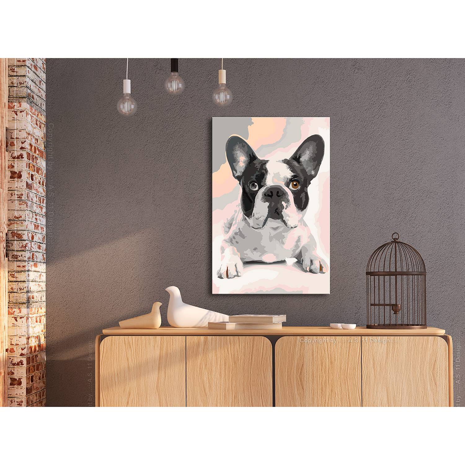 Home24 Schilderen op Nummer Bulldog I, Artgeist