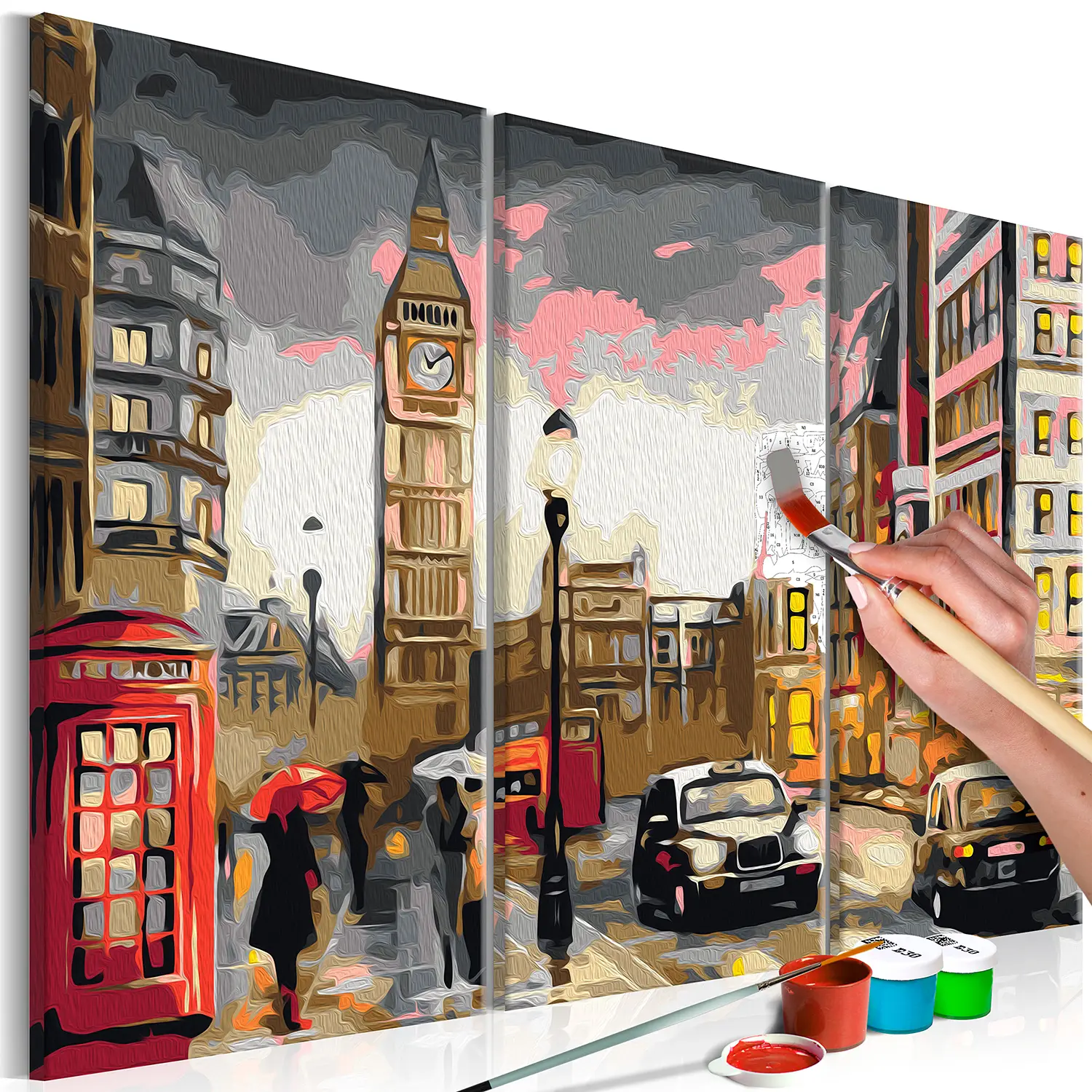 Malen - Stra脽en Zahlen von London nach