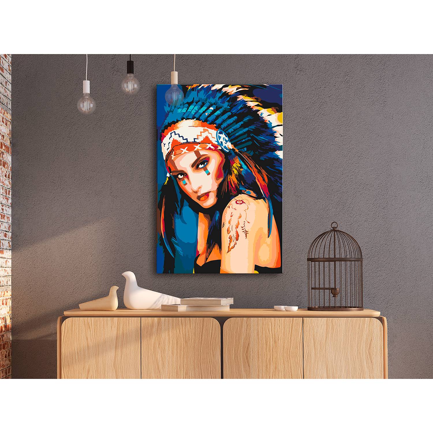 Home24 Schilderen op Nummer Boho Indiaan, Artgeist