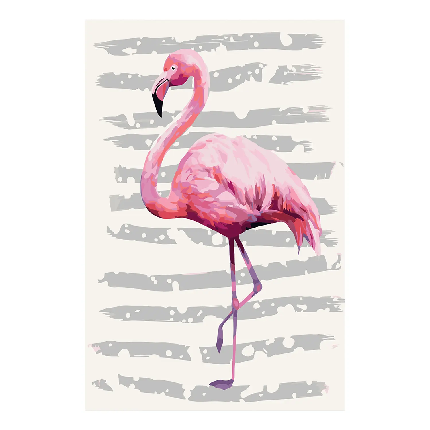 Sch枚ner Zahlen nach Malen Flamingo -