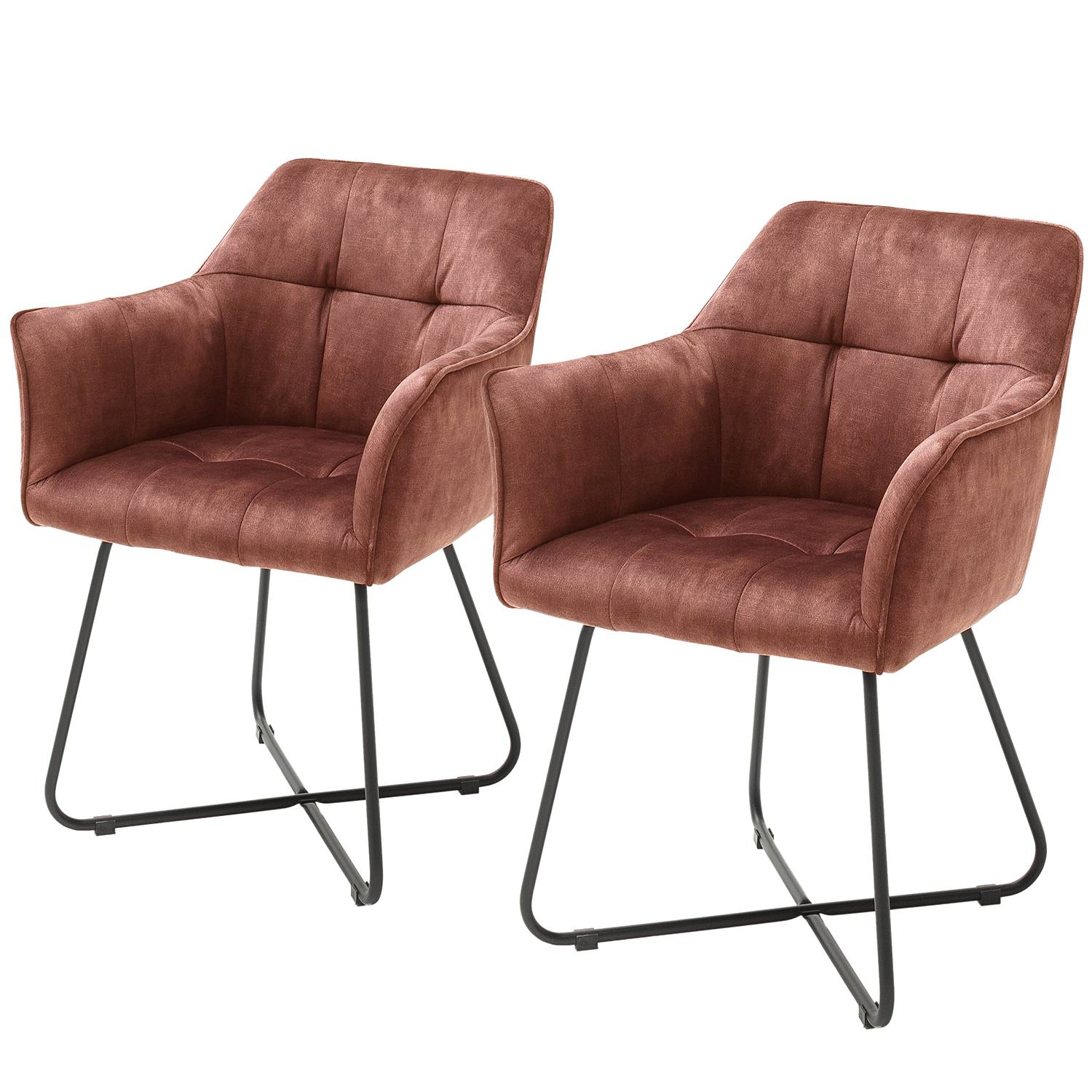 Chaises à accoudoirs Padies (lot de 2)