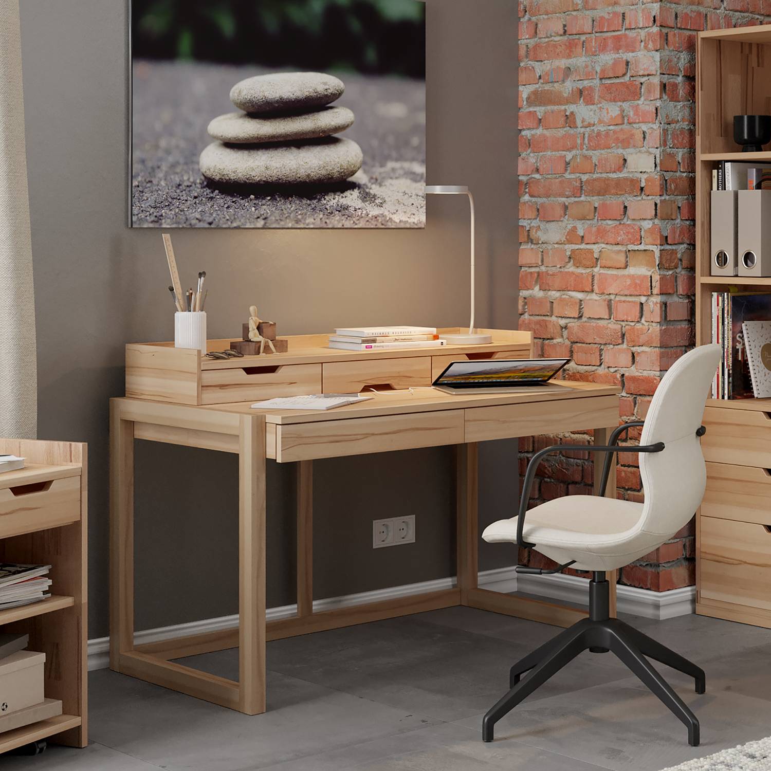 home24 Schreibtischaufsatz Genille