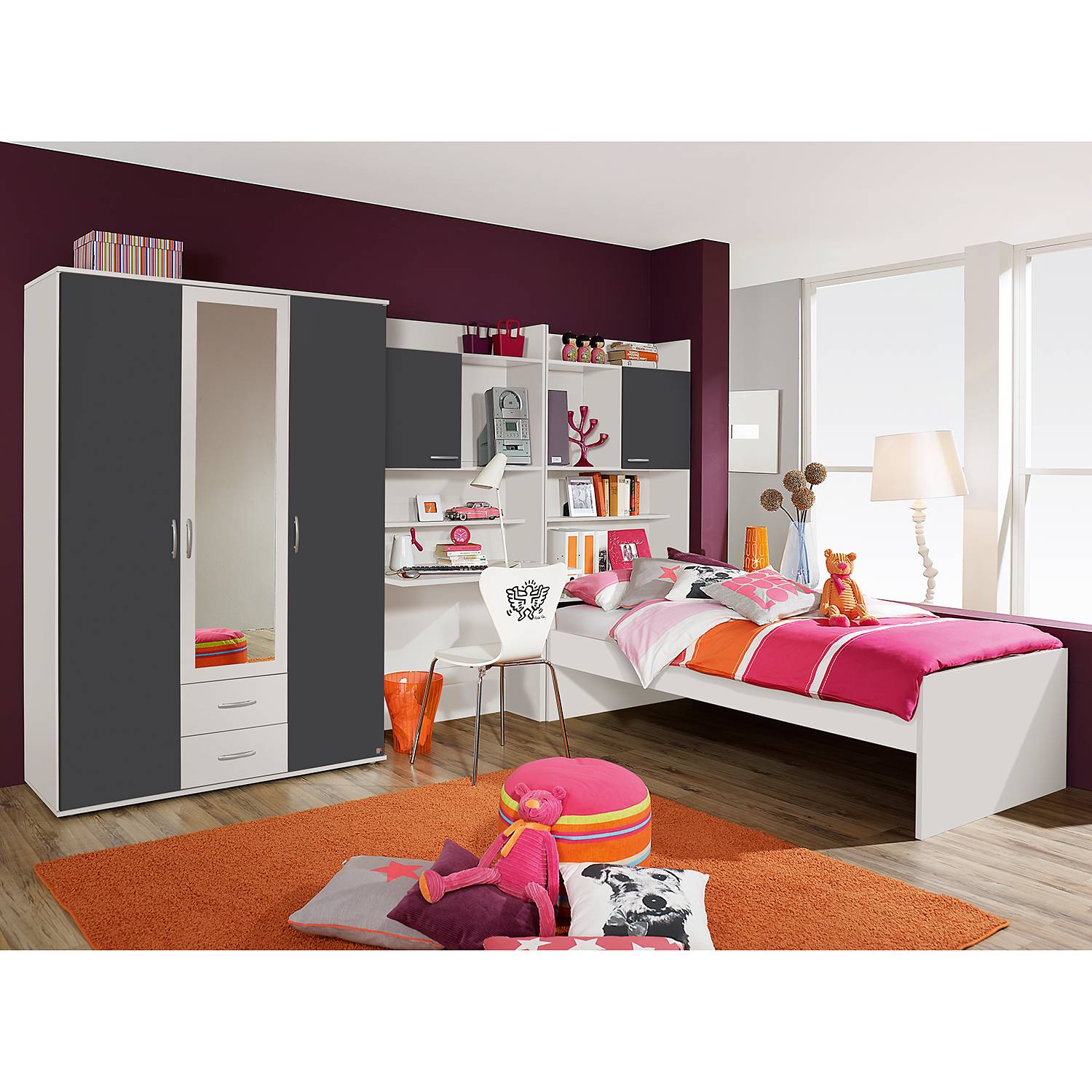 home24 Kinderzimmer-Set Emilio III (4-teilig)
