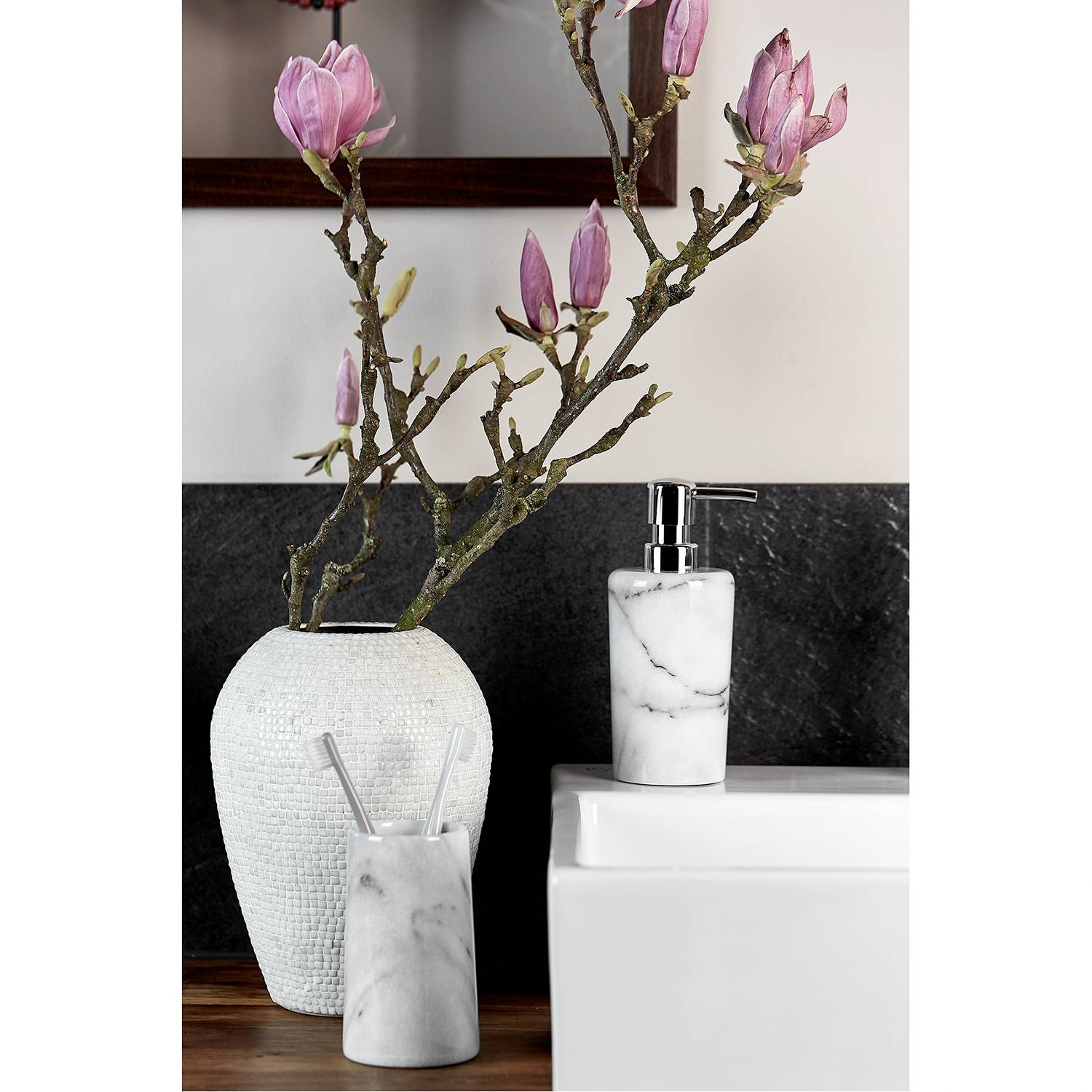 Porte brosses à dents Onyx (lot de 2)