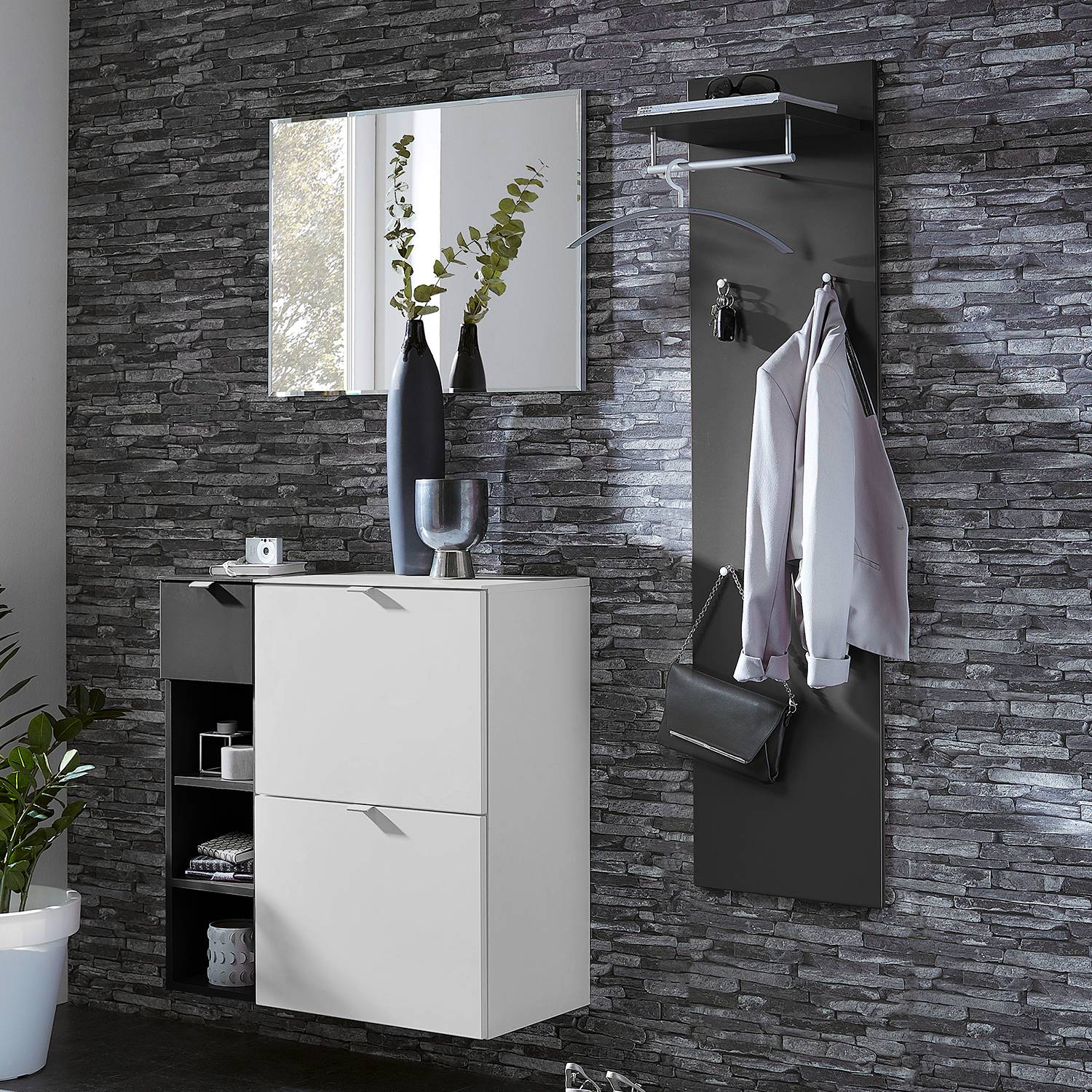 home24 Garderobenset Robion VI (4-teilig)