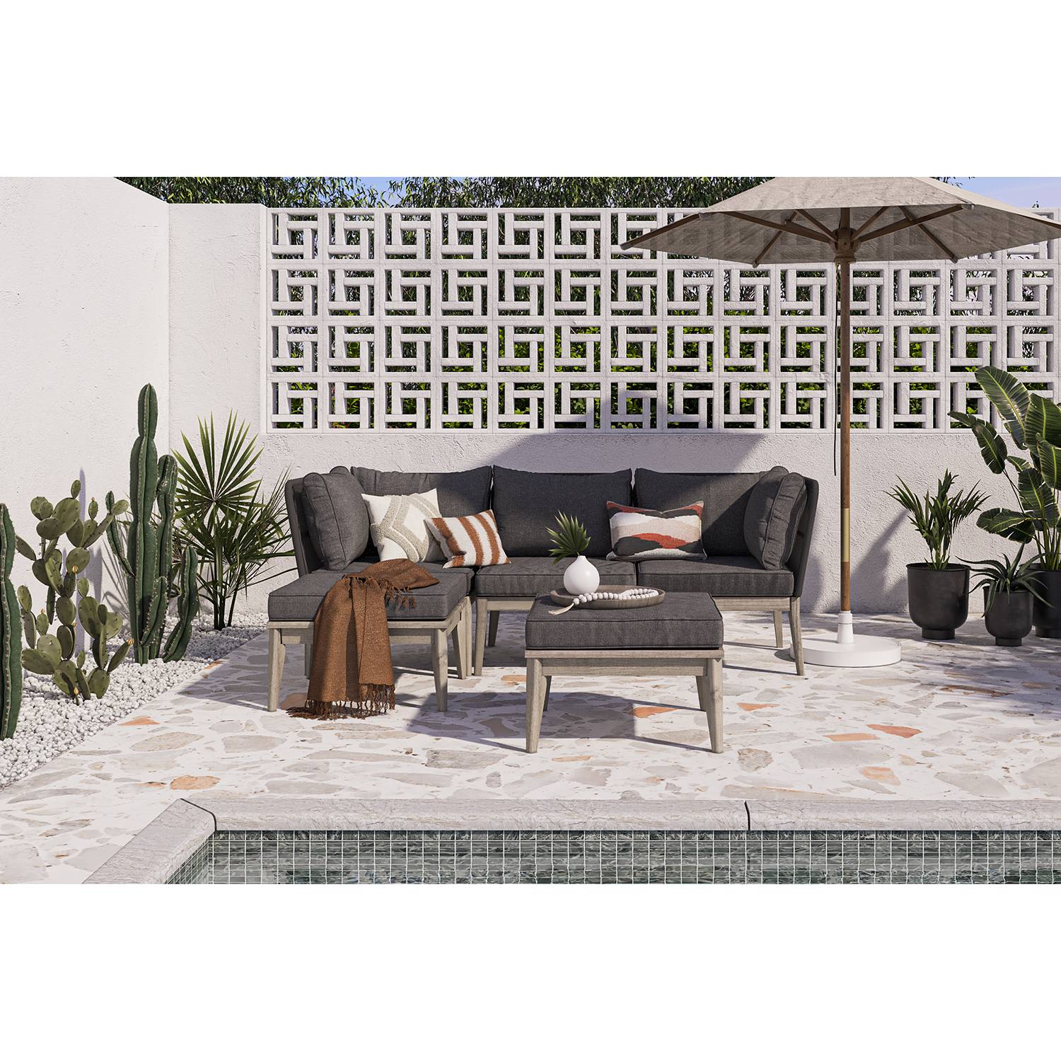 home24 Loungegruppe Fifo I (5-teilig)