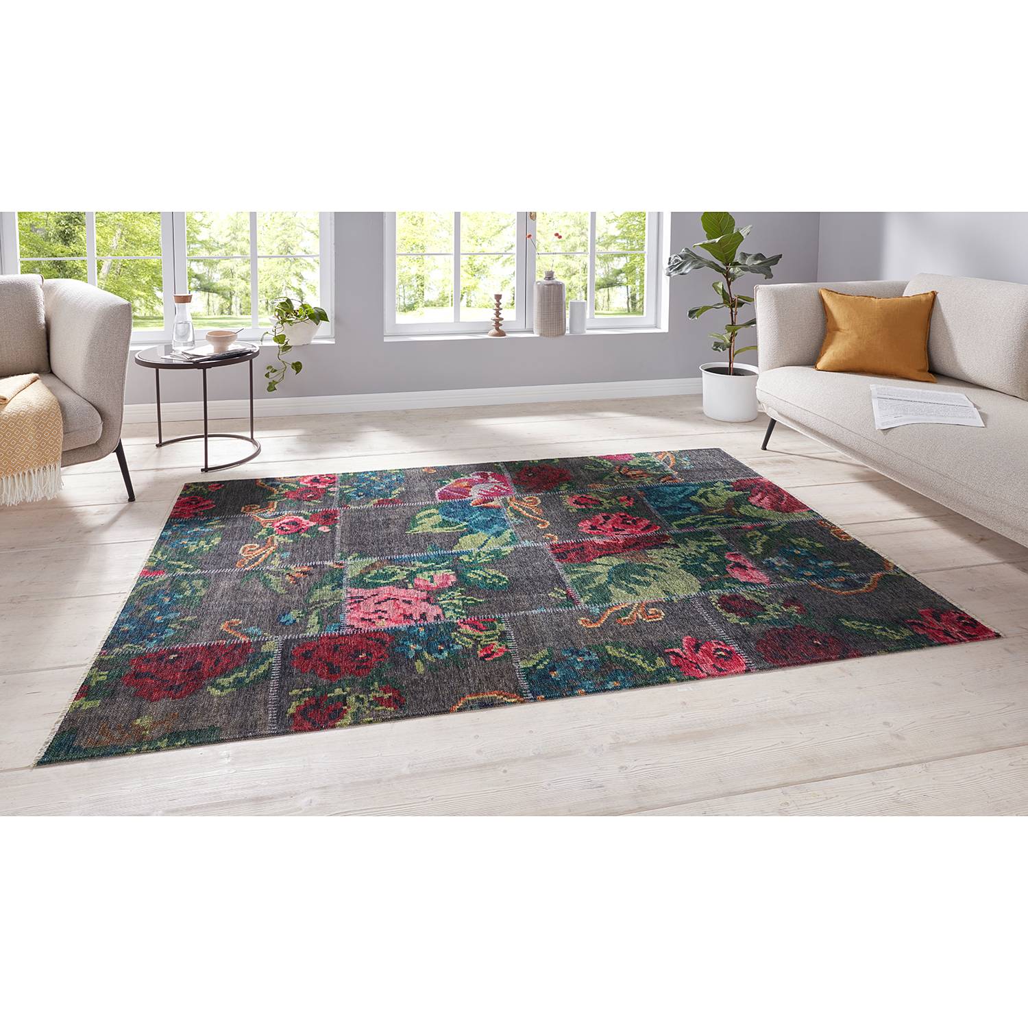 home24 Teppich Rose Kelim Patchwork Sofia