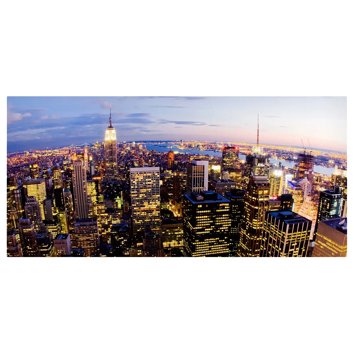Magnettafel New York bei Nacht Skyline