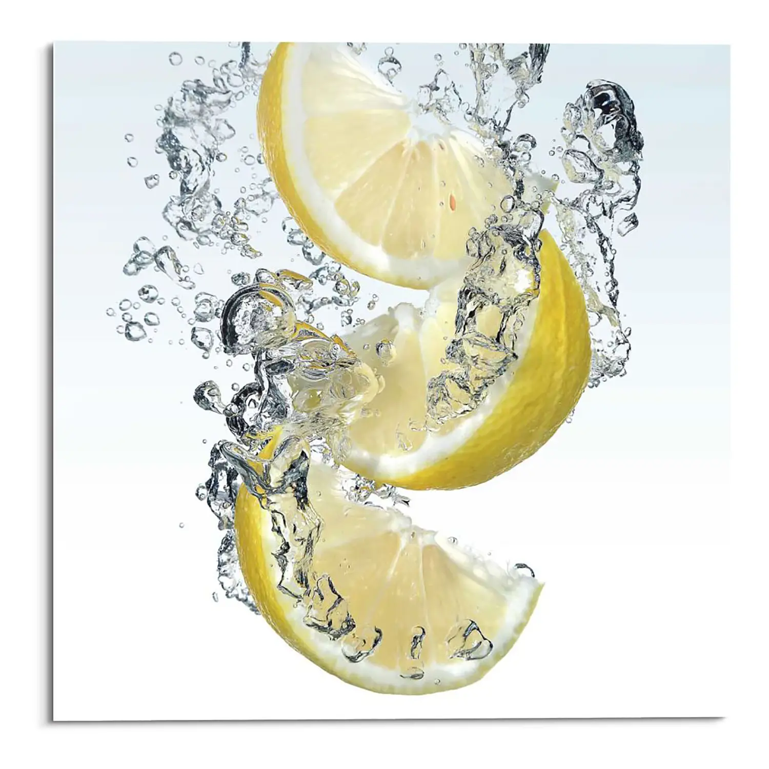 Glasbild Zitrone Splash