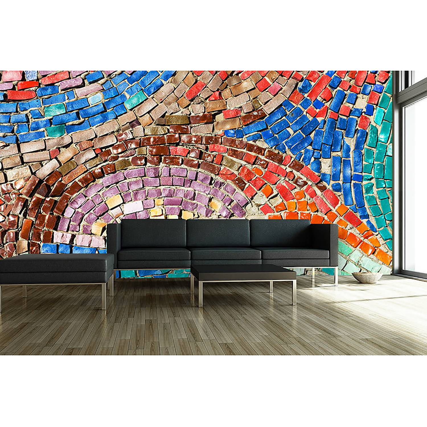 Home24 Vliesbehang Colorful Mosaic, WandbilderXXL