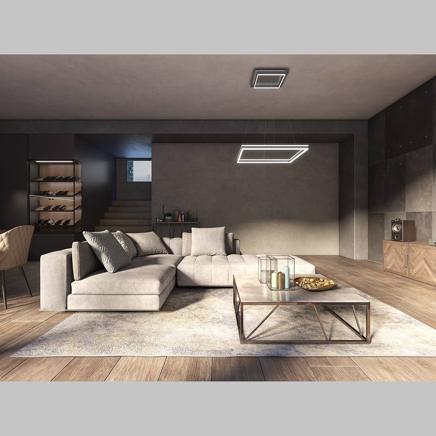 home24 LED-Pendelleuchte Kemi