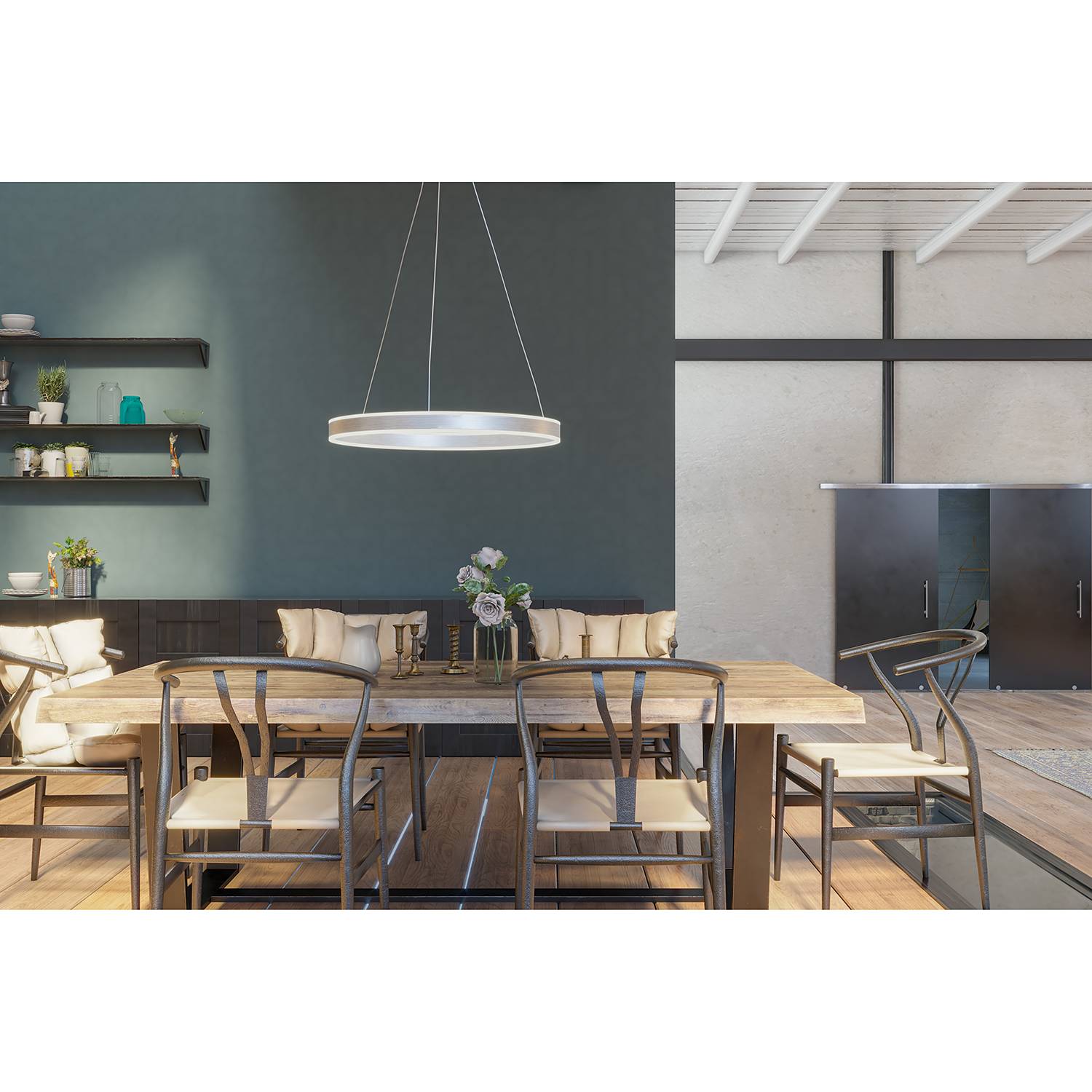 home24 LED-Pendelleuchte Lena I