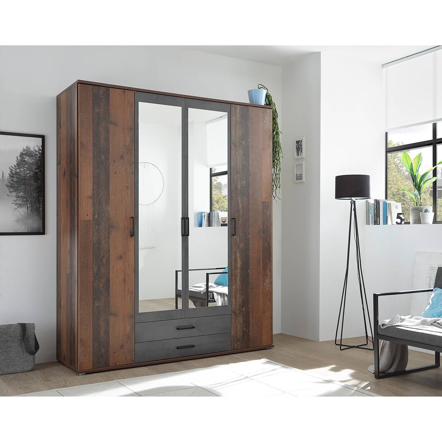 home24 Drehtürenschrank Sergeac