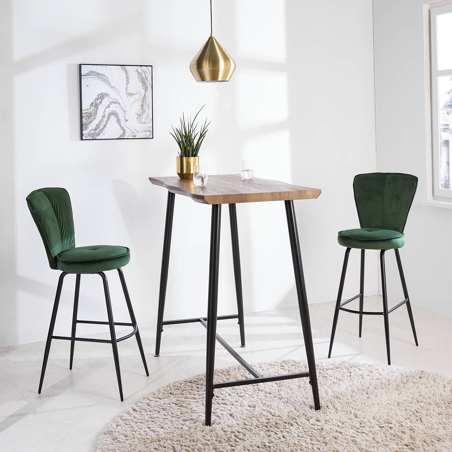 Chaises de bar Bouilly (lot de 2)