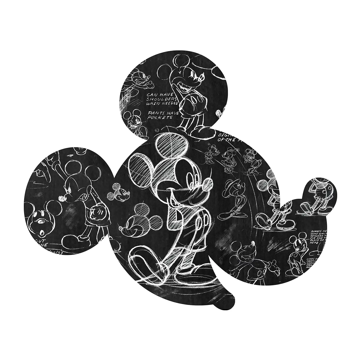 Vliestapete Mickey Head Illustration