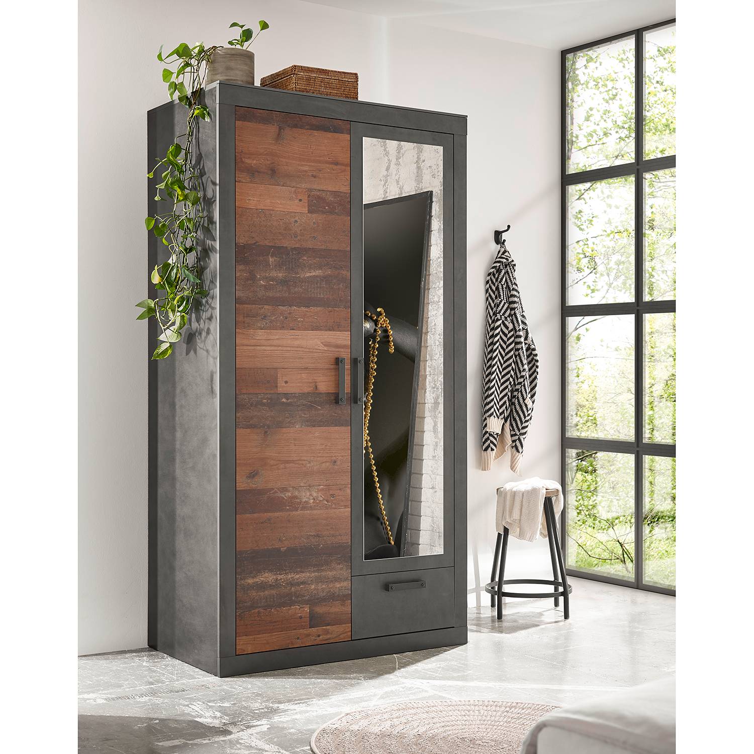 home24 Drehtürenschrank Buzan