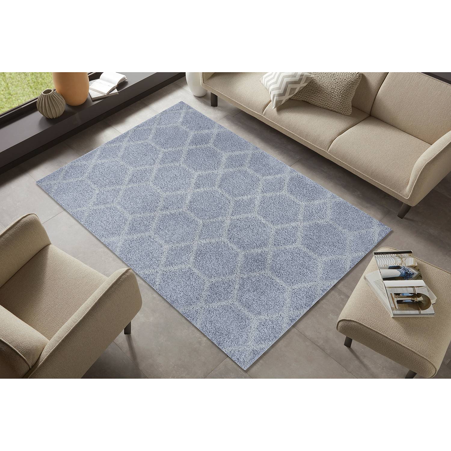 home24 Hochflorteppich Rold